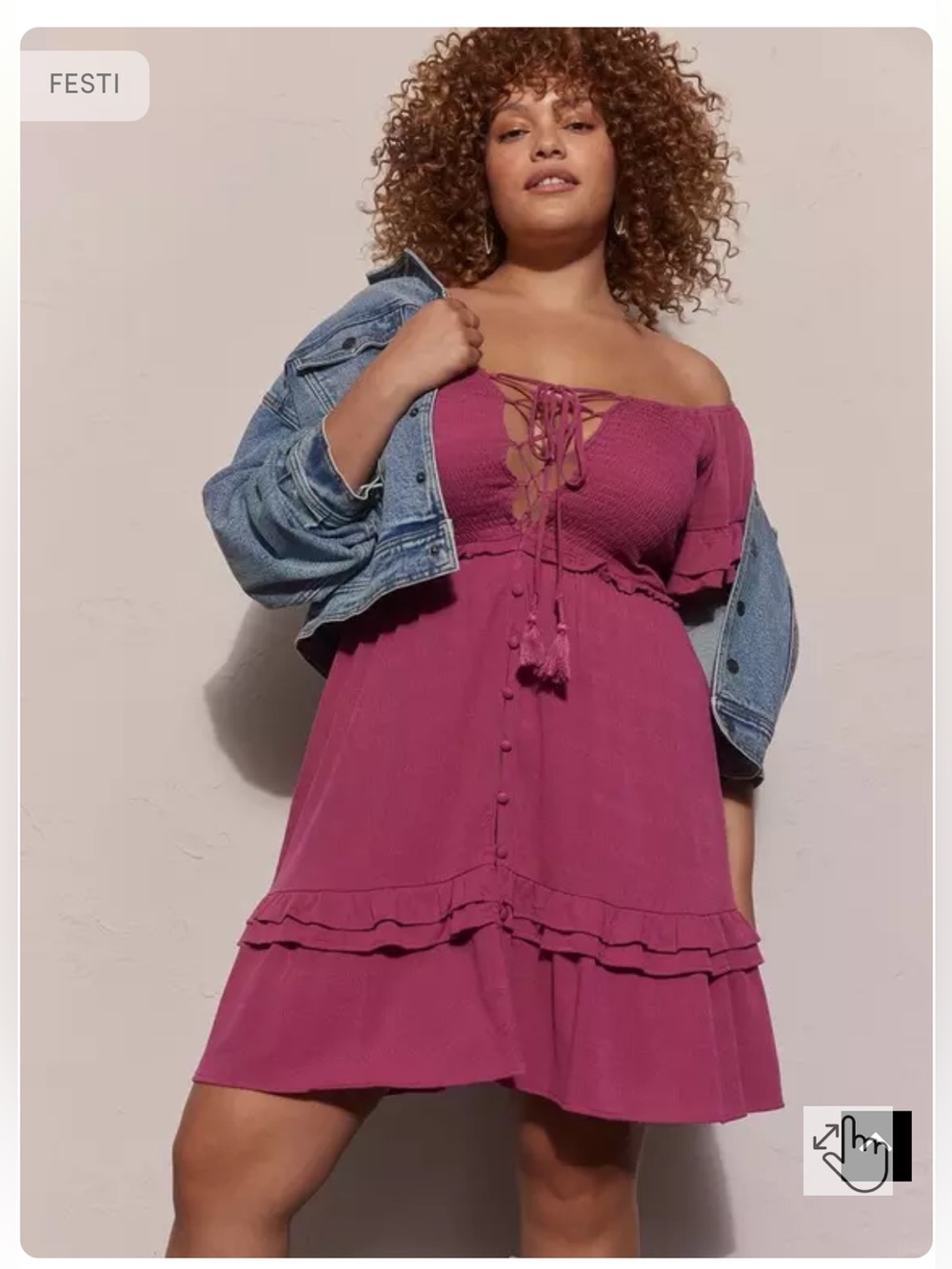 Torrid Festi Off-Shoulder Lace-Up Mini Dress Size 1